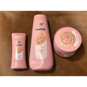 NEW Dove x Crumbl Confetti Cake Body Scrub, Body‎ Wash & Deodorant Set